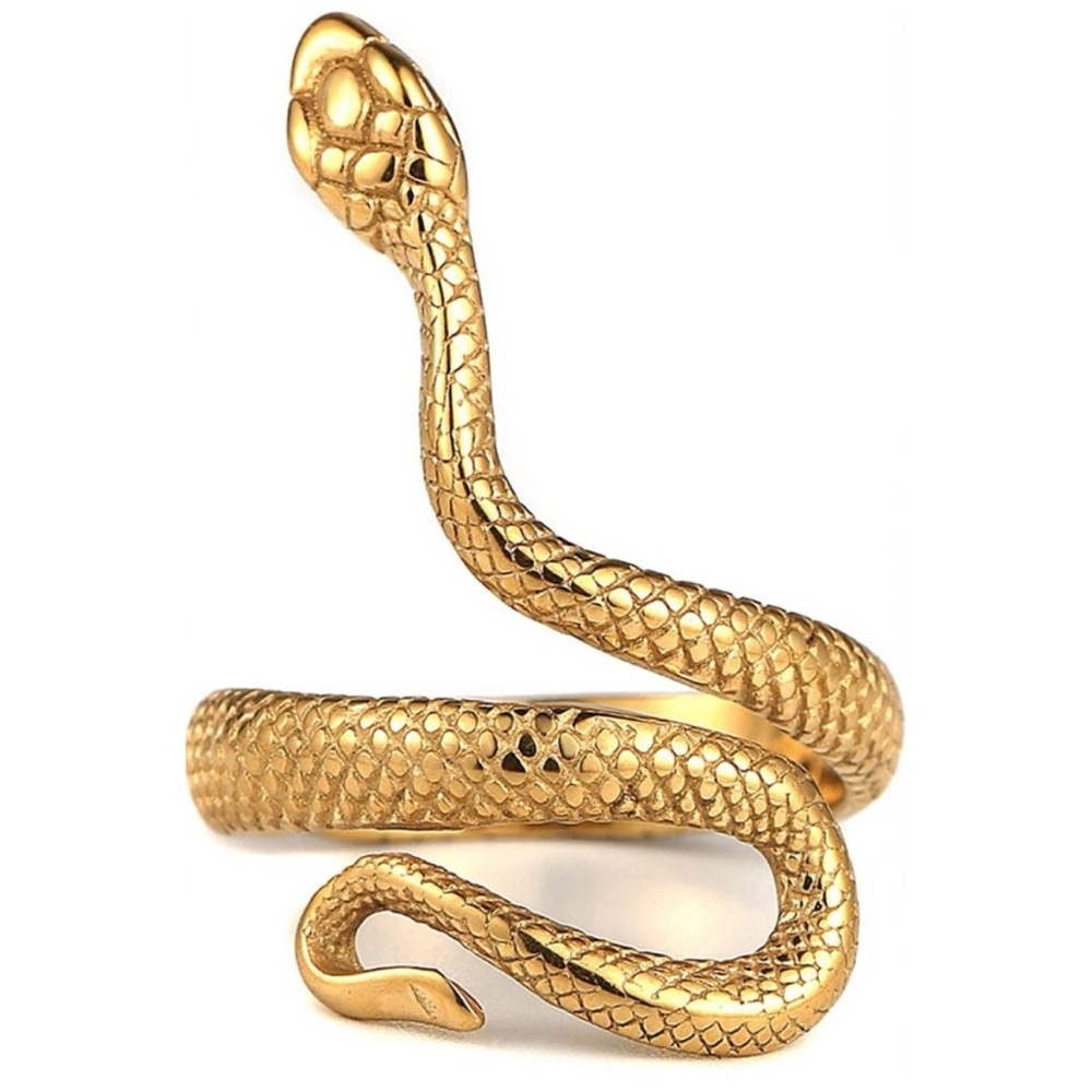 NEW Gold Open Snake Ring Gothic Witchy - Picture 5 of 8